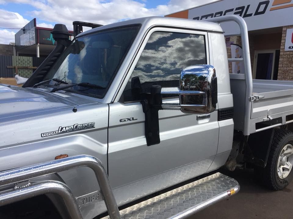 A Silver Truck is Parked in Front of a Building — Emerald 4x4 in Clermont, QLD