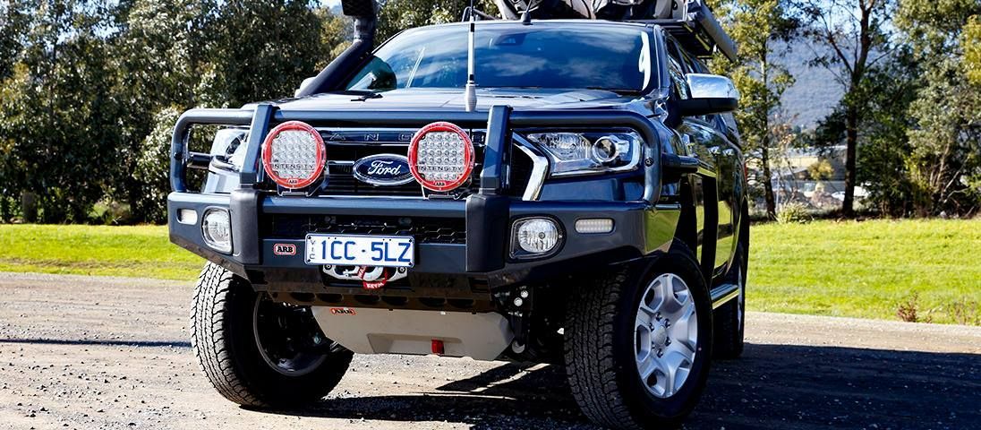 A Ford Ranger is Parked on the Side of a Dirt Road — Emerald 4x4 in Dysart, QLD