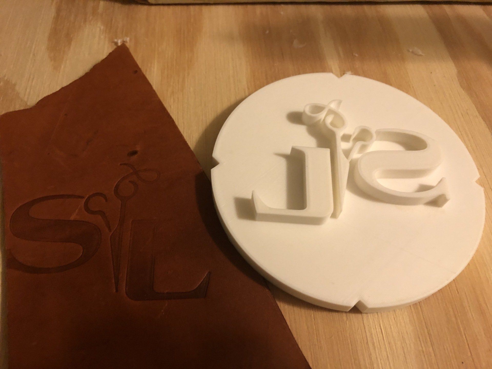 3d print of leather stamp