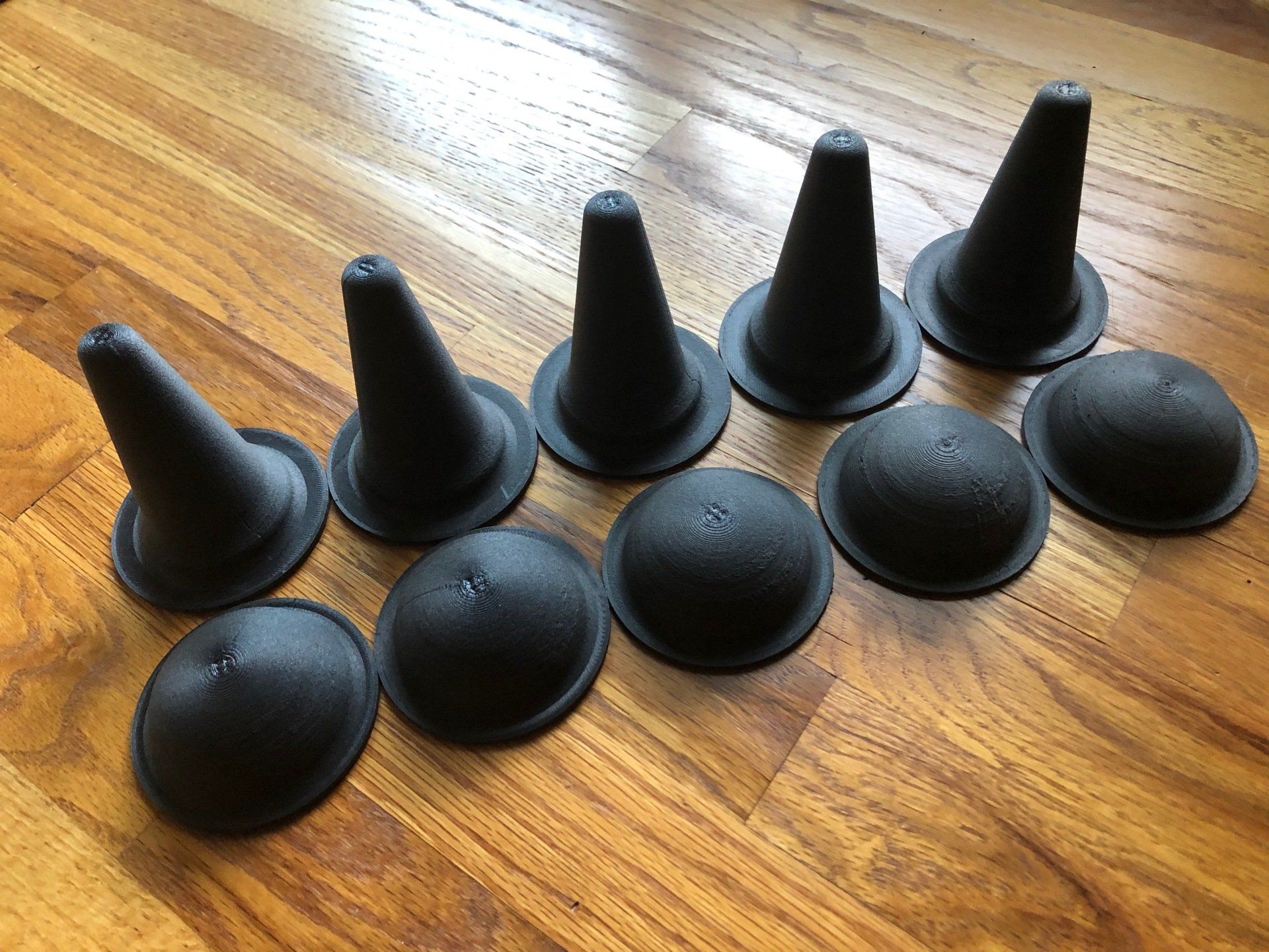 Prototype test pieces - PETG with carbon fiber