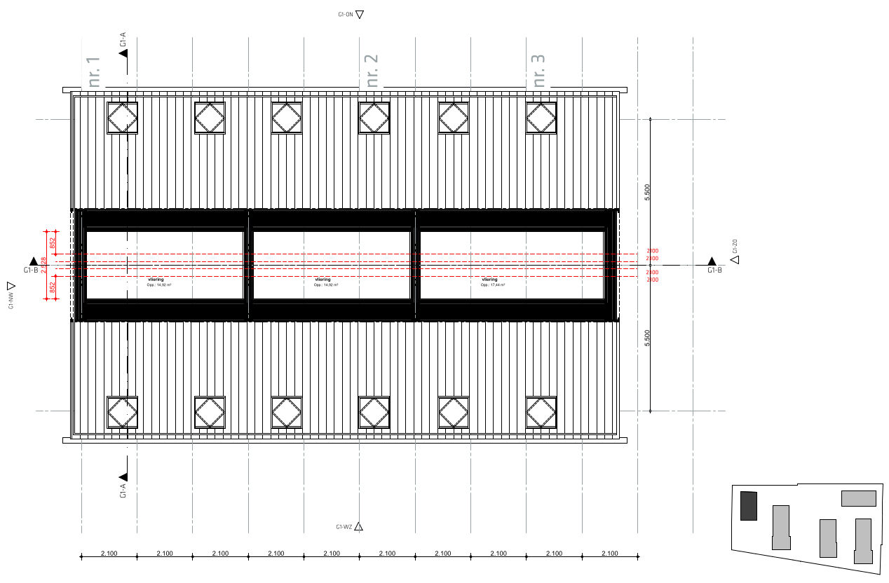 plattegrond van de 2e verdieping.