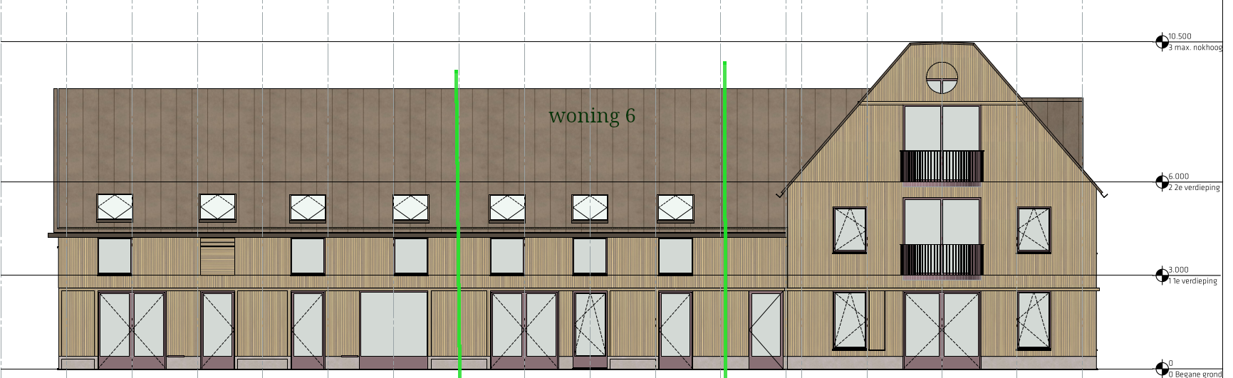 zuidwestgevel blok 2