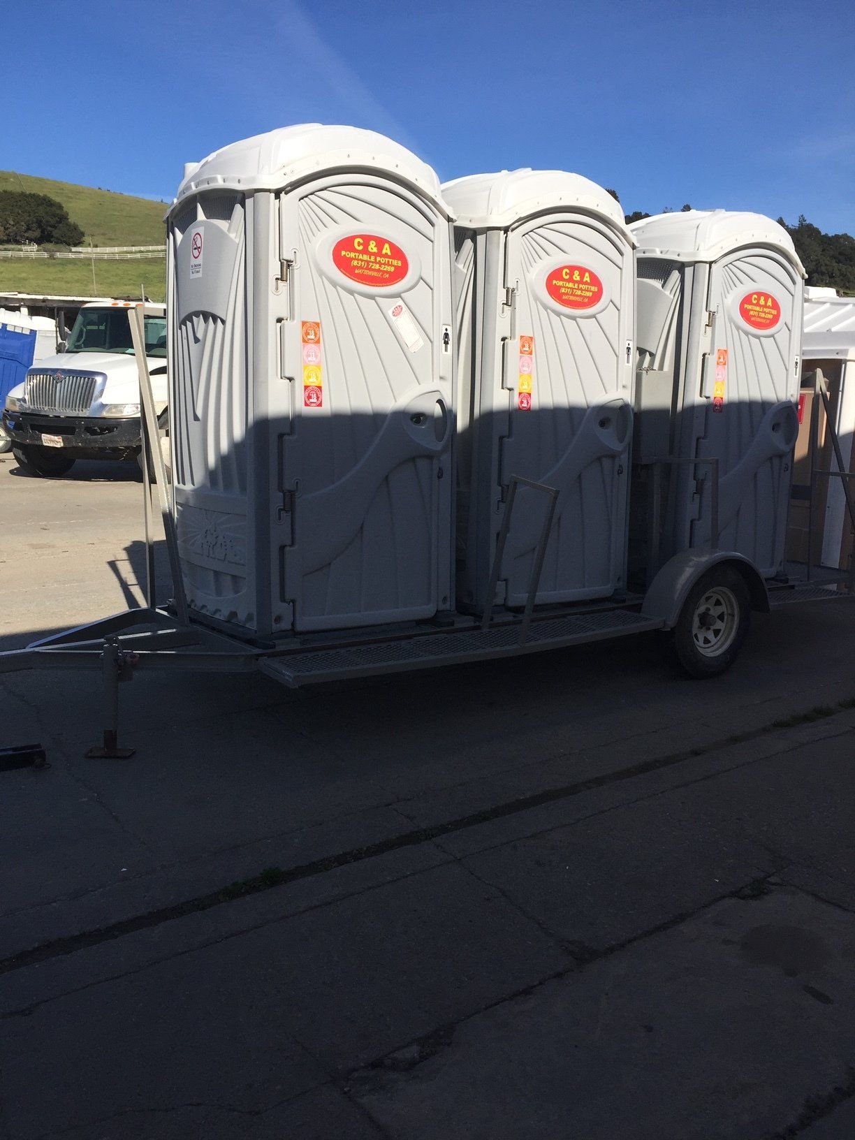 Trailer Toilets Watsonville, CA C&A Portable Potties