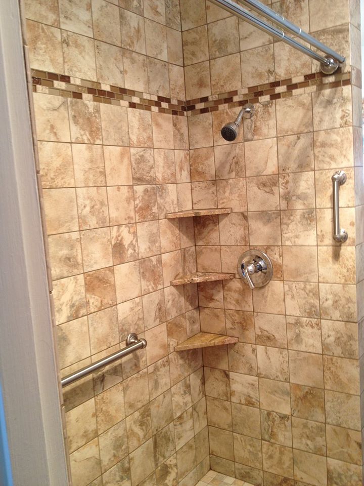 Brown Granite Shower — Albuquerque, NM — Const Prestige Renovation