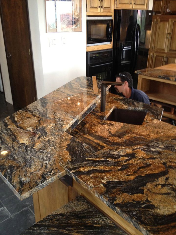 Brown & Black Granite Counter-top — Albuquerque, NM — Const Prestige Renovation