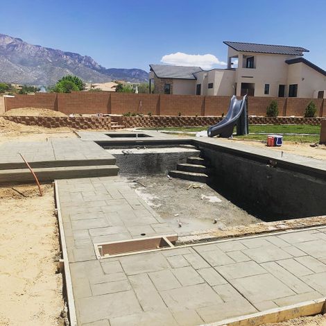 Swimming Pool Under Construction — Albuquerque, NM — Const Prestige Renovation