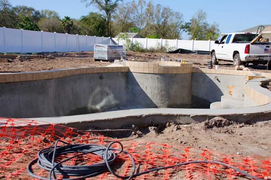 Residential Swimming Pool Under Construction — Albuquerque, NM — Const Prestige Renovation