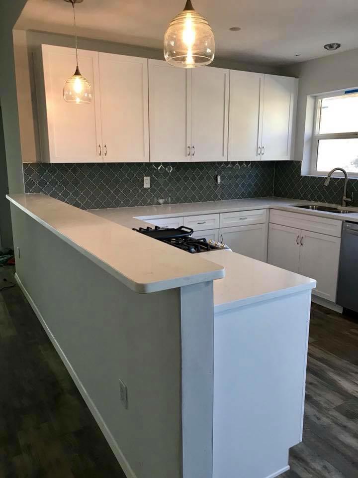 White Granite Kitchen — Albuquerque, NM — Const Prestige Renovation