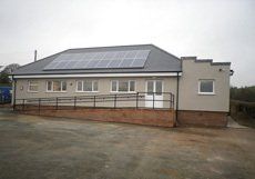 A house with a solar panel