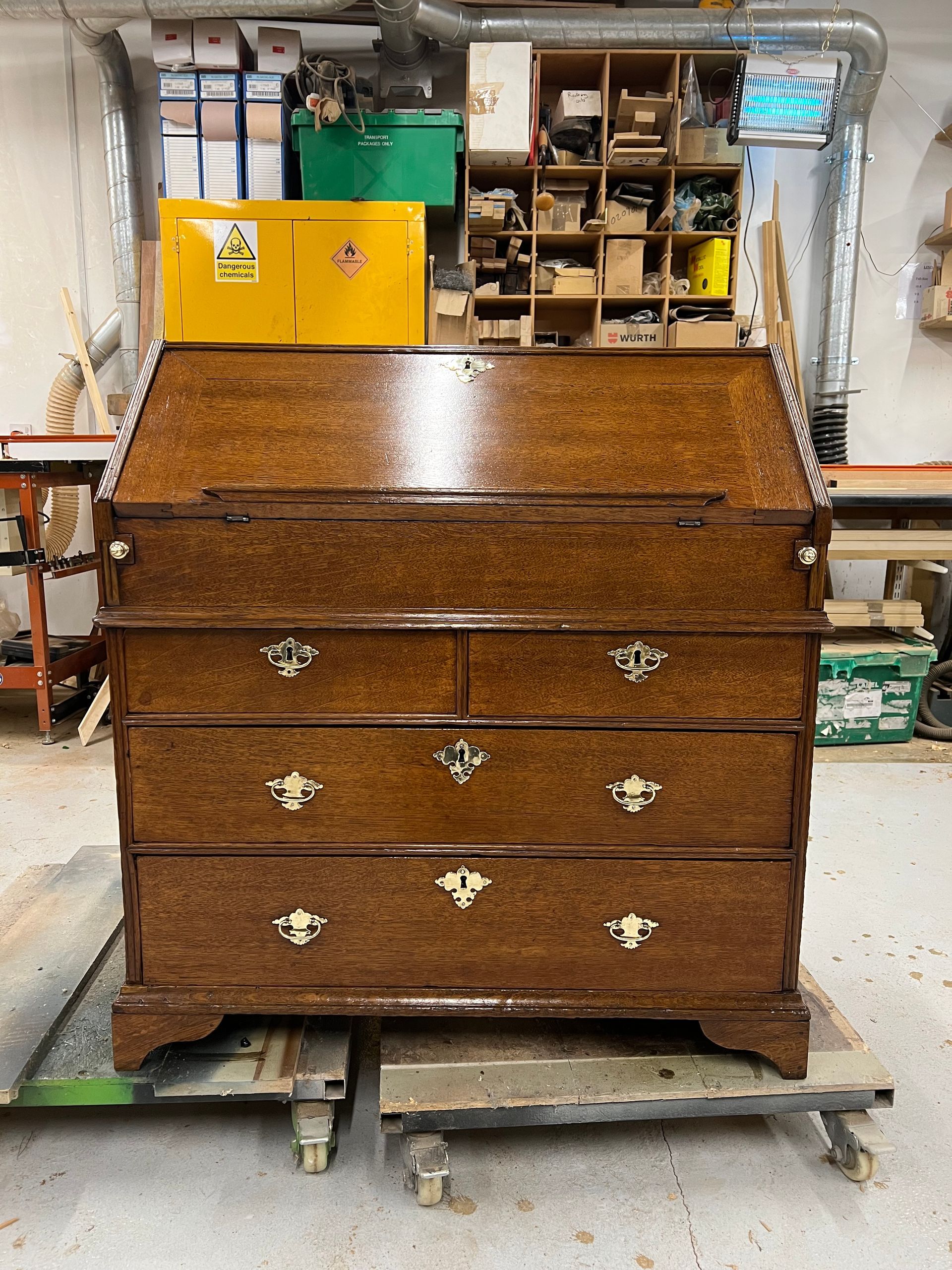 restored bureau with drawers