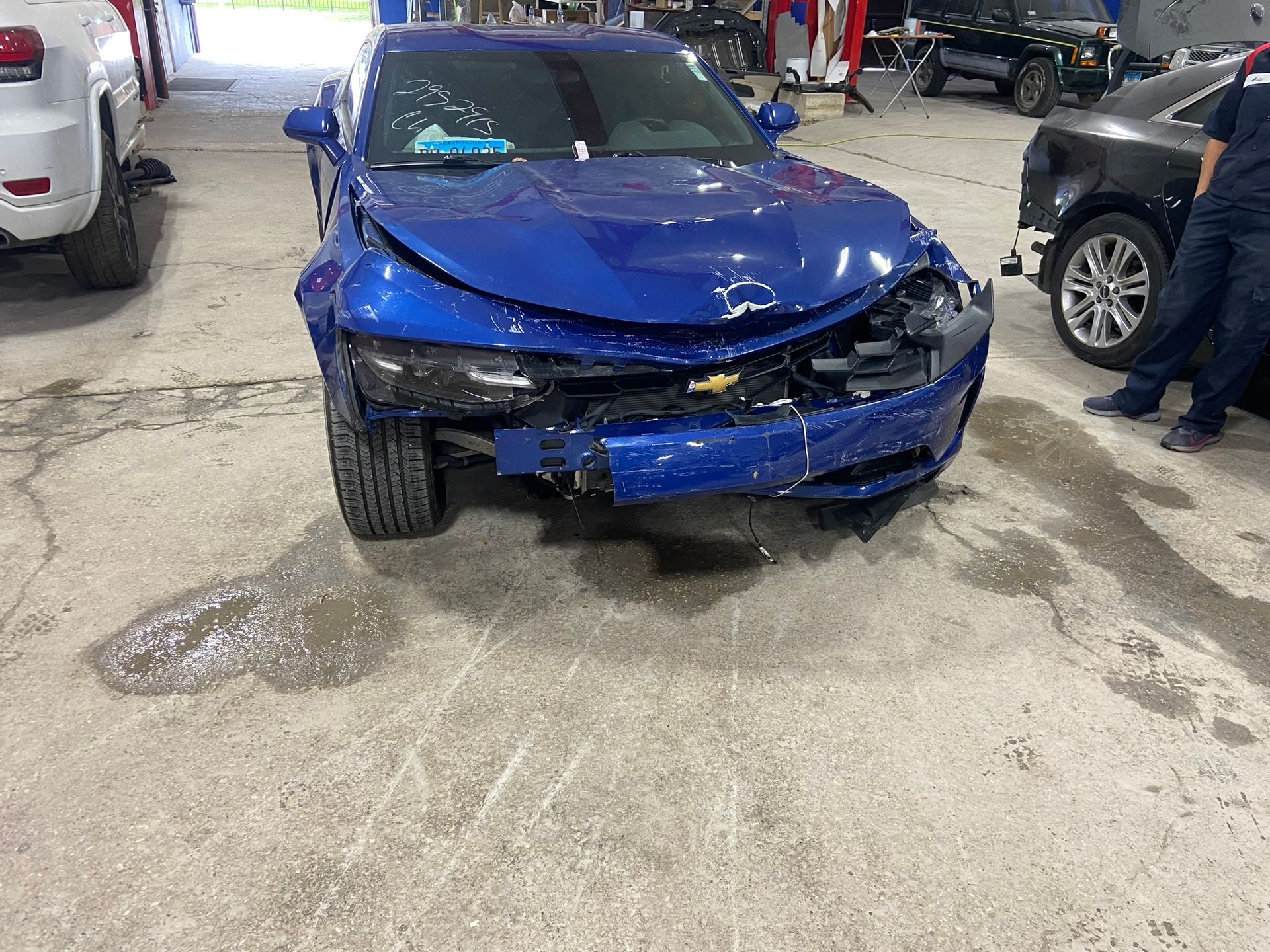 Blue Broken Car — Chicago, IL — Ecuamex Autobody Inc.