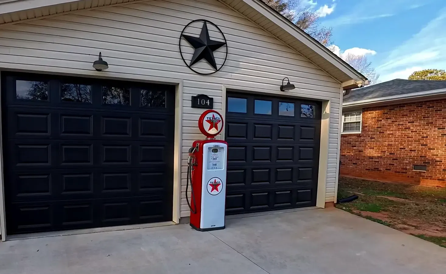 Garage door panel repair and replacement service