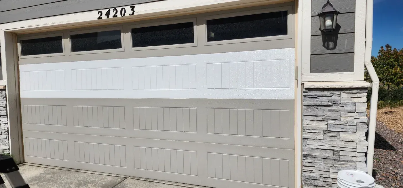 Residential garage door panel replacement in Aurora CO