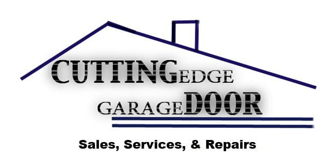 A logo for cutting edge garage door sales services and repairs