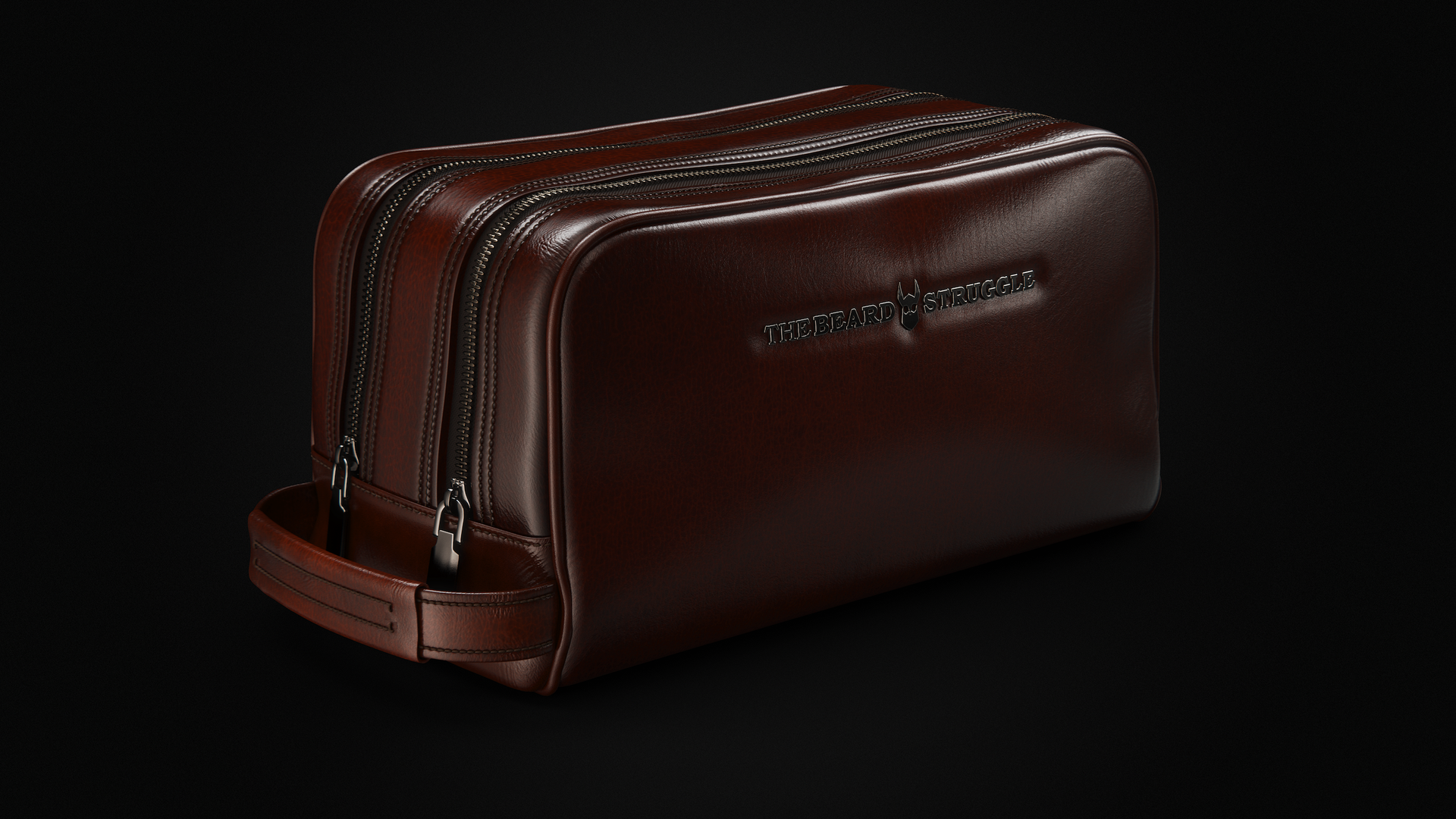 A leather bag rendered in KeyShot