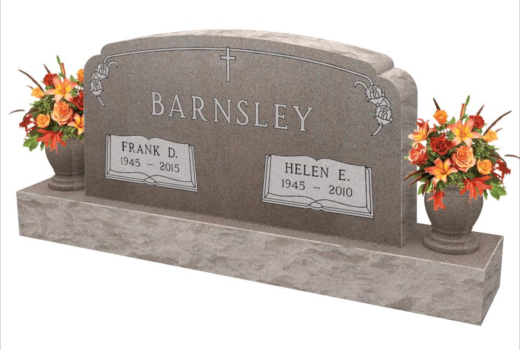 A gravestone with the name barnsley on it