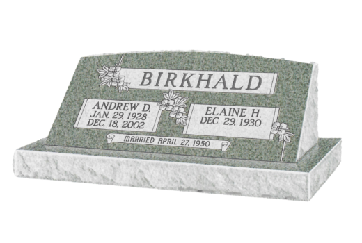A gravestone for andrew and elaine birkhald