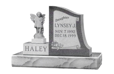 A gravestone for a child named haley