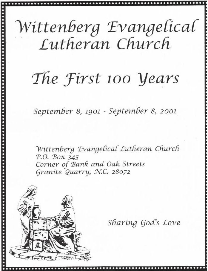 Cover of the 100-year history of Wittenberg Lutheran Church