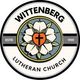 Wittenberg Lutheran Church logo: flower with cross inside heart, surrounded by text,
