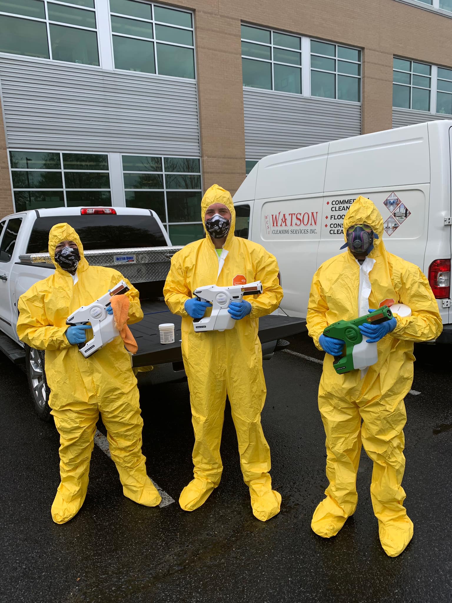 Watson Cleaning Service disinfecting a commercial building