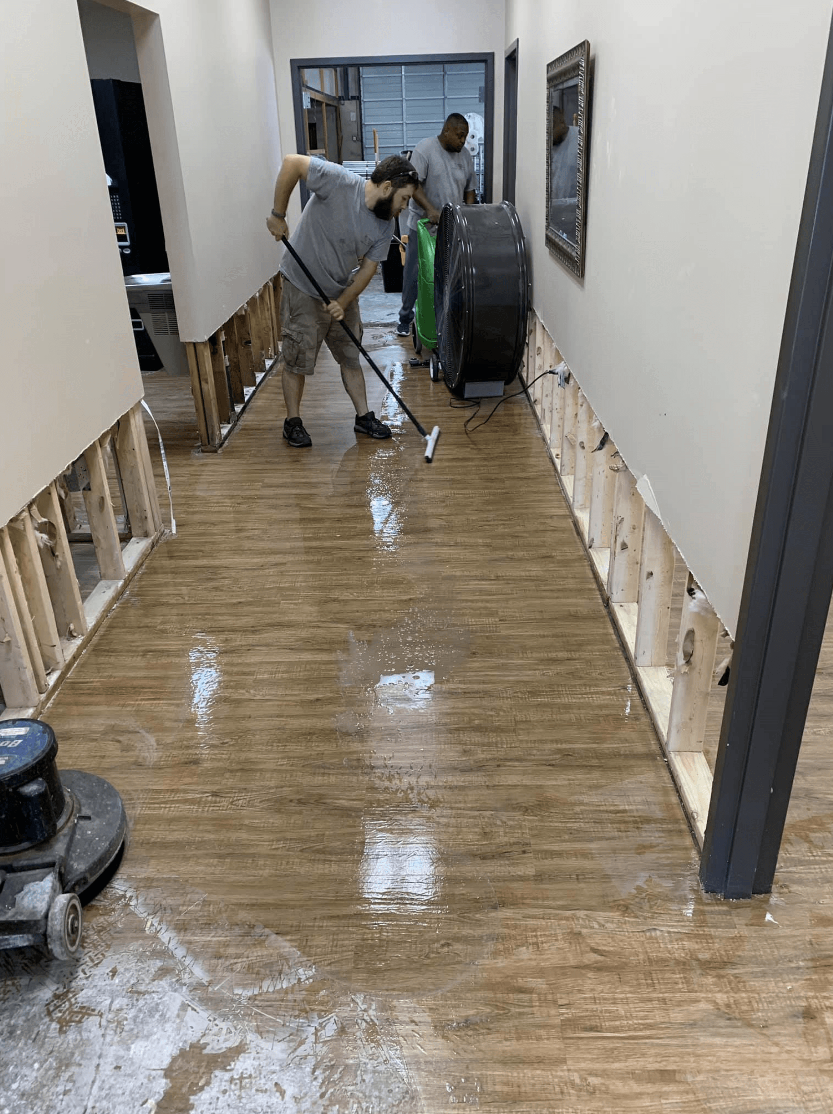 Watson Cleaning Services working on floor maintenance