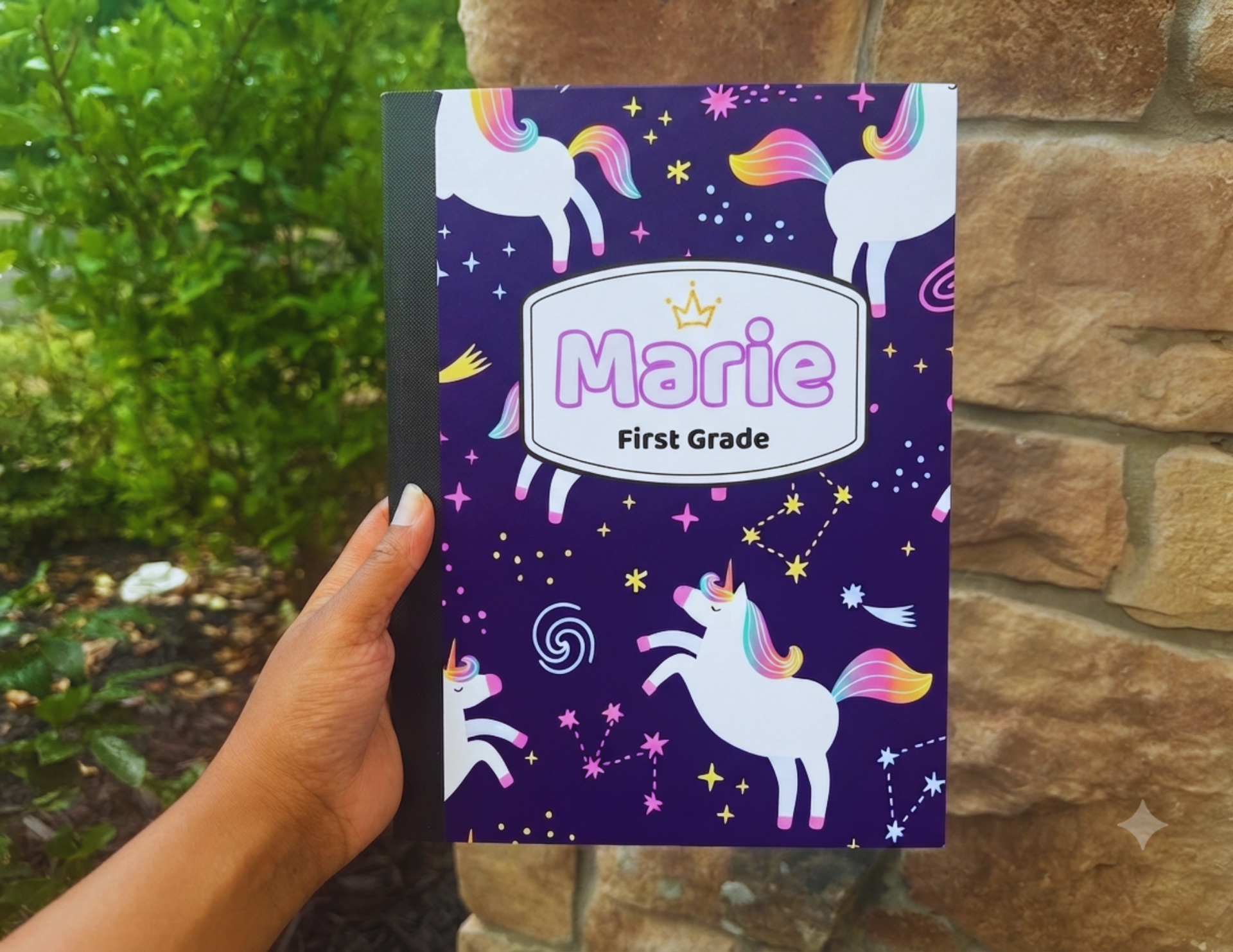Custom Name Unicorn Design | Composition Notebooks