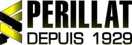 Logo pour Perillat, avec des formes g&eacute;om&eacute;triques et le texte &laquo; PERILLAT DEPUIS 1929 &raquo;.