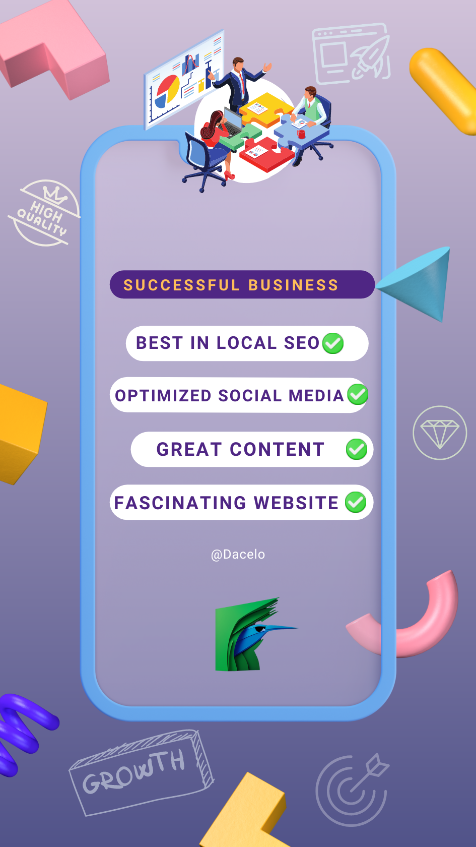 successful business local seo optimized social media content website
