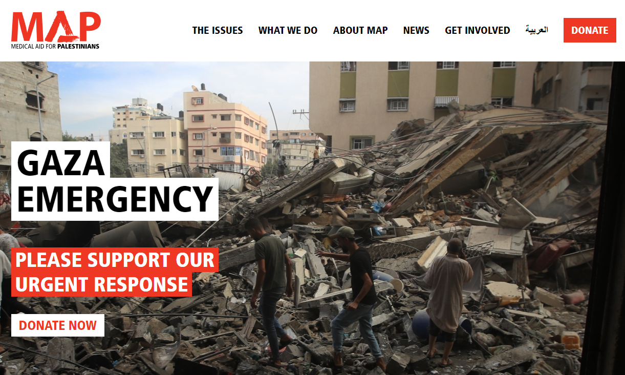 Image of the MAP website's homepage.