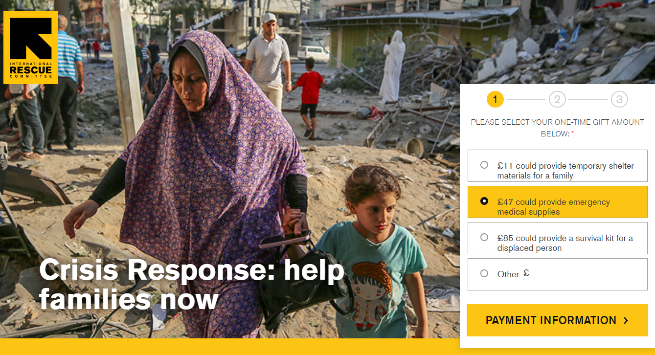 Image of the IRC website's homepage.