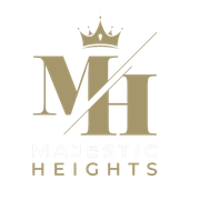 Logo for Majestic Heights, gold