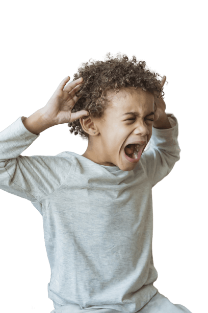 Child screaming and upset