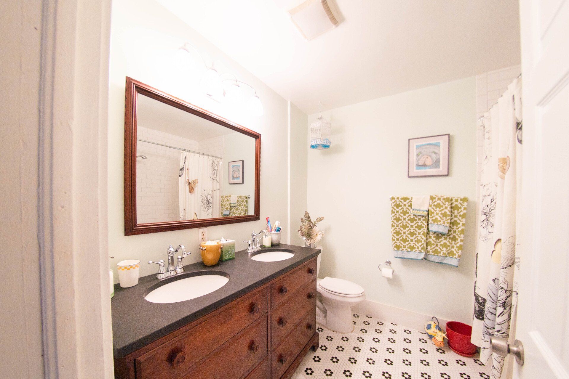 Bathroom Revamp With Recycled Dresser-Counter