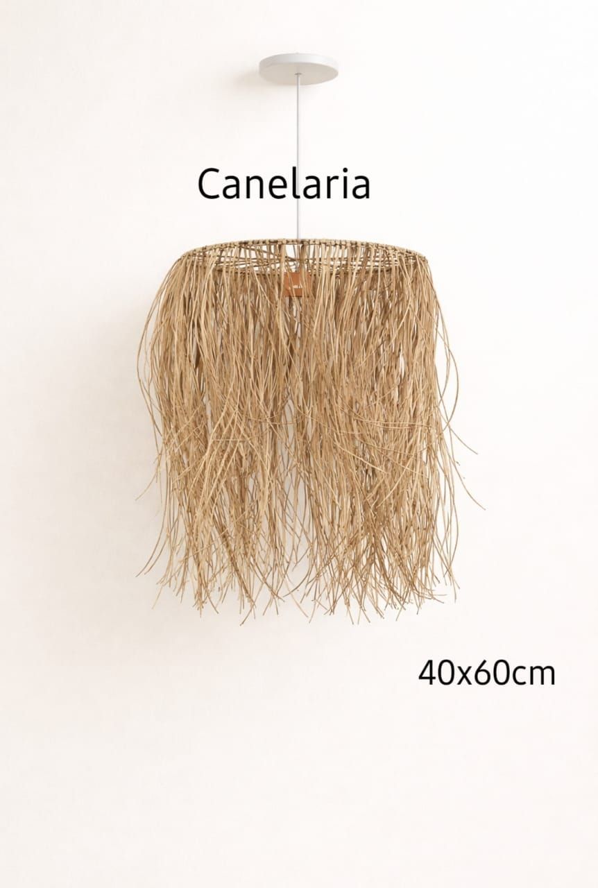 Decoración de pared colgante de hierba seca con la etiqueta “Canelaria”, 40x60cm