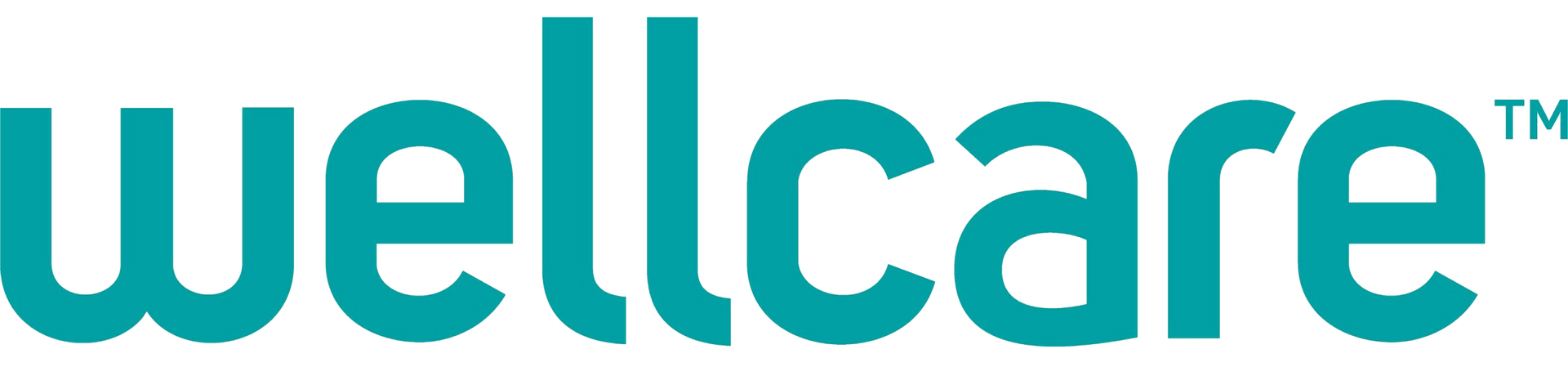 The wellcare logo is blue and white on a white background.