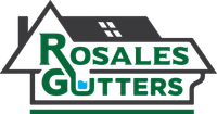 rosales gutters logo in black and green