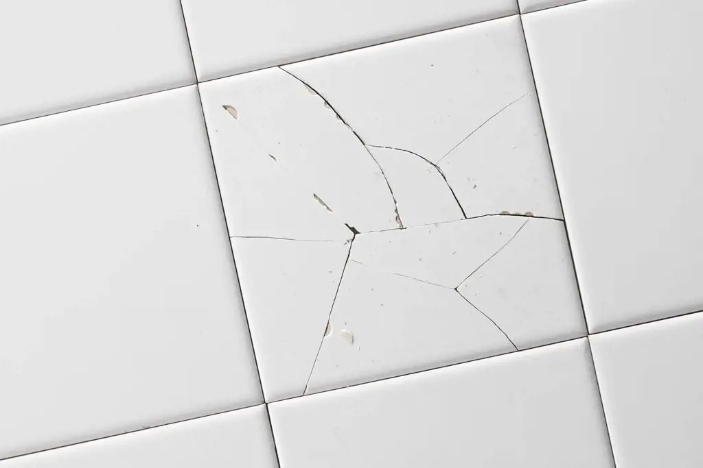 Person wearing yellow gloves scrubbing bathroom tiles with a brush.