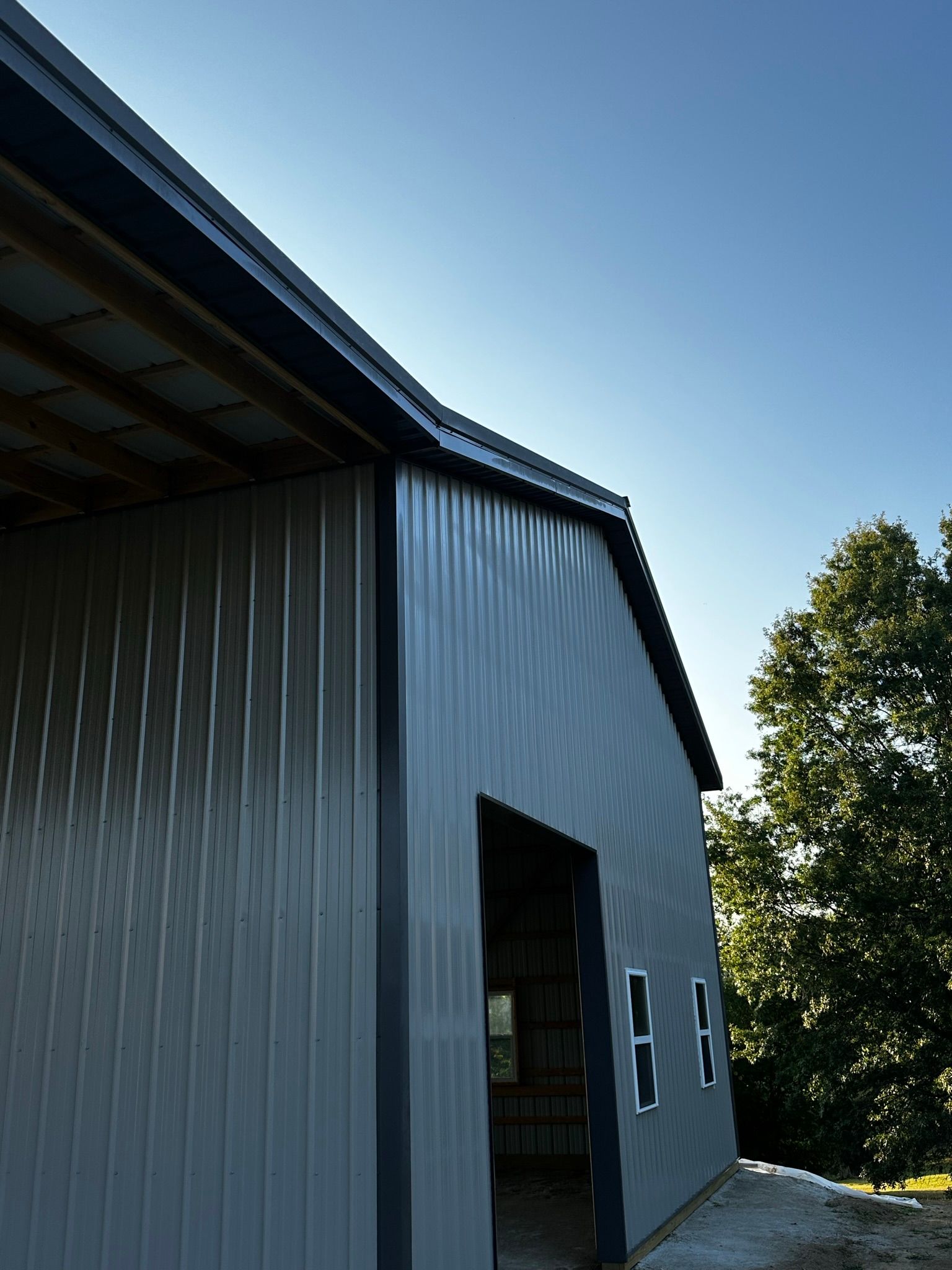 a building with a blue sky in the background