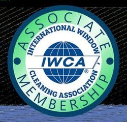 A logo for the associated international window cleaning association