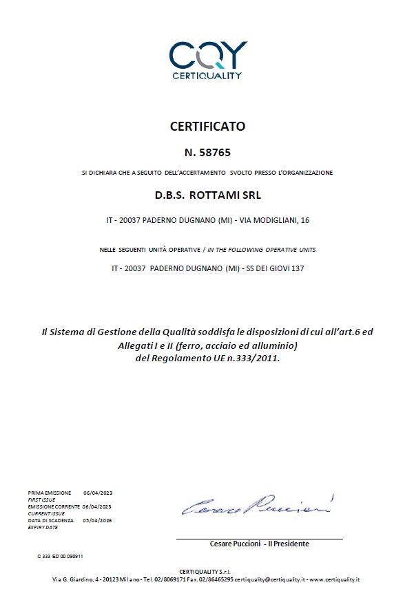 certificazione ue 333