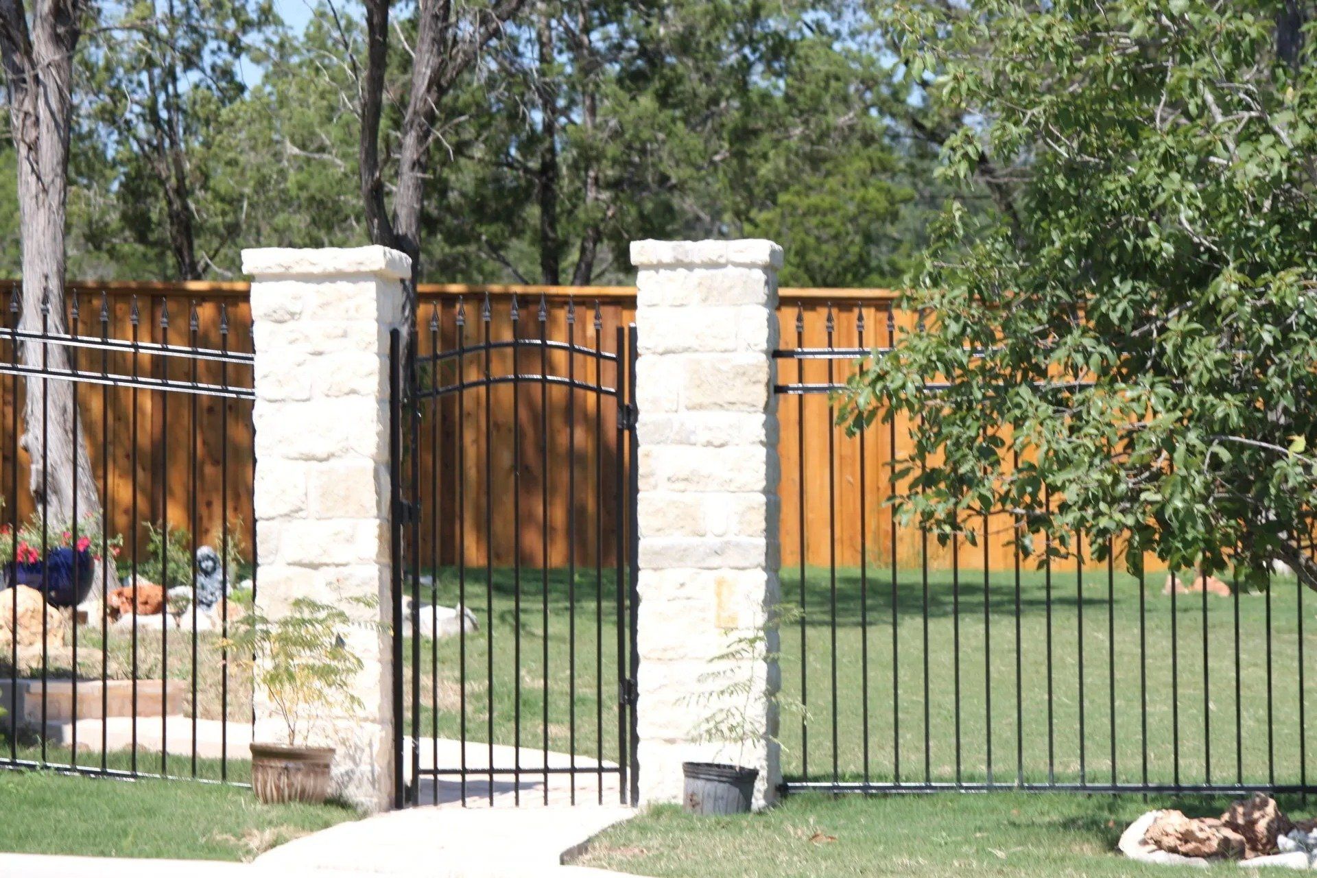 Wrought Iron with Finials — New Braunfels, TX — Shelton’s Outback Fence Co