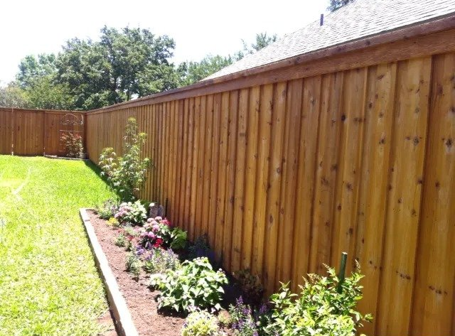 Cedar Privacy with Cap and Trim — New Braunfels, TX — Shelton’s Outback Fence Co