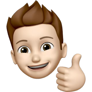 A cartoon boy is smiling and giving a thumbs up