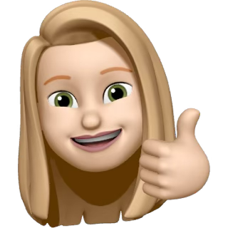 A cartoon girl is smiling and giving a thumbs up