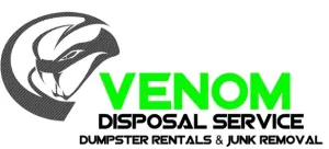 Logo for Venom Disposal Service, a green 