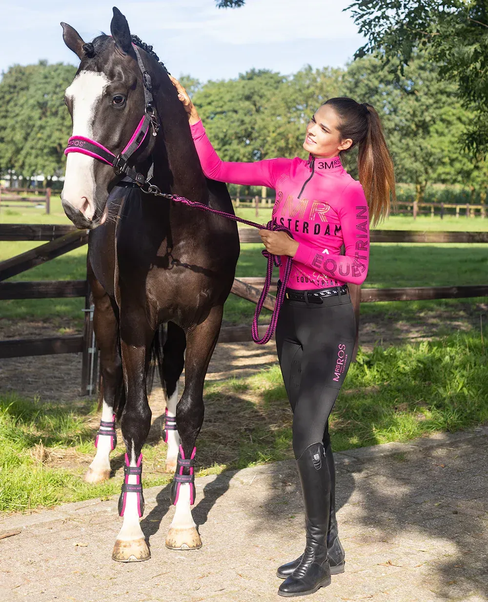 Halster set Fuchsia star maat pony