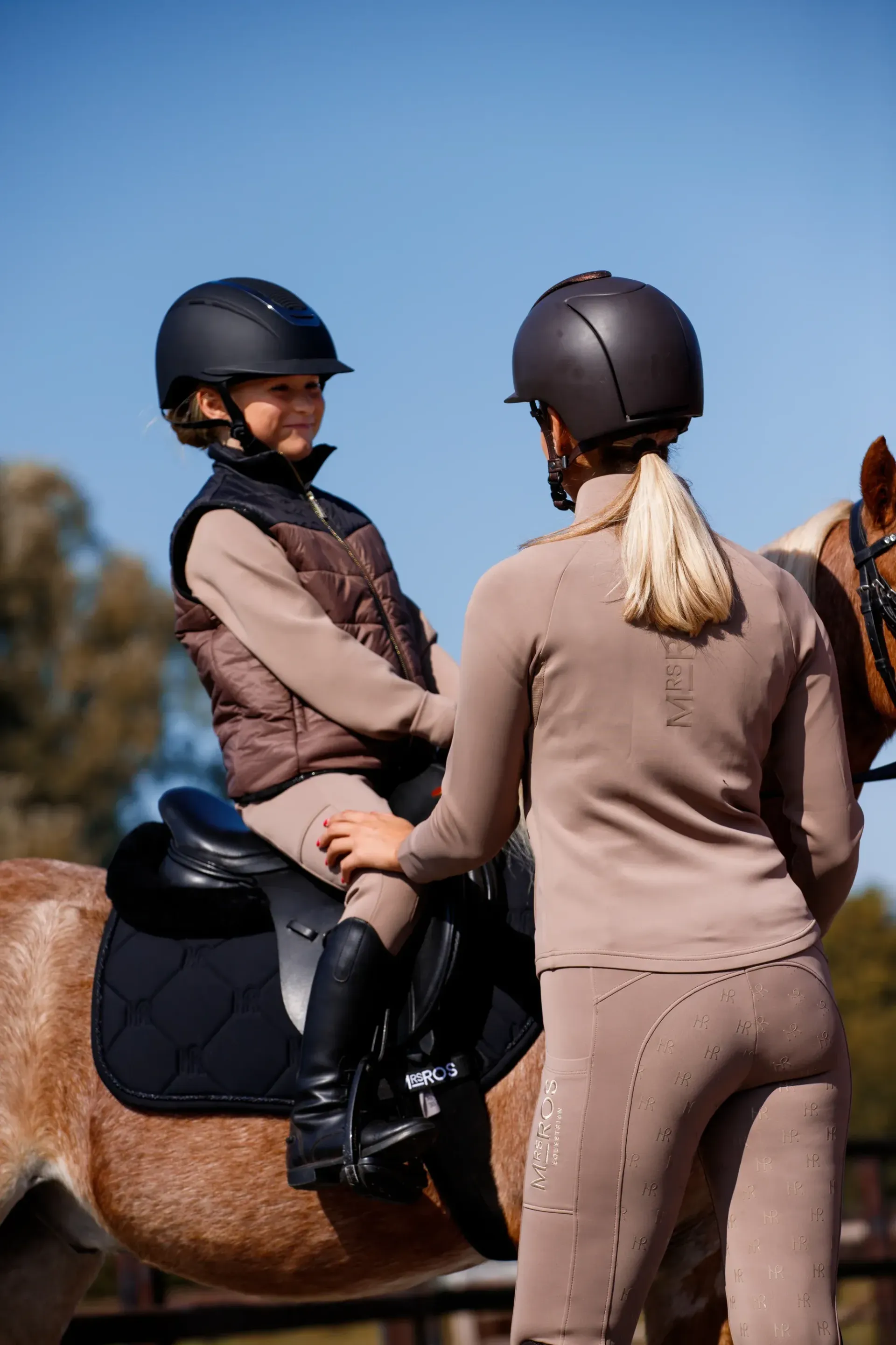 Mini Ros softshell rijbroek Romee Taupe
