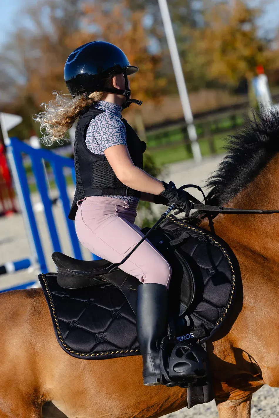 Mini Ros Rijbroek Blush- Noir