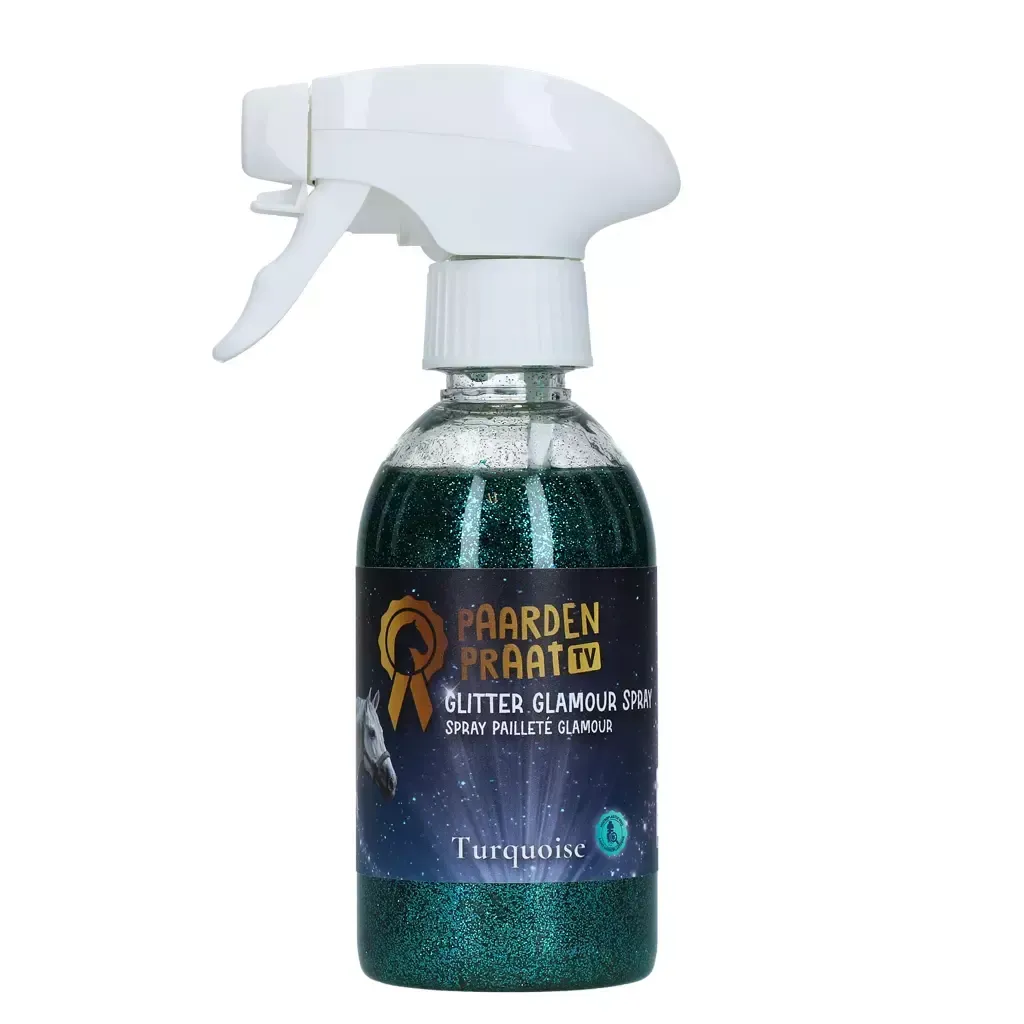 Paardenpraat Glitter Glamour Spray Turquoise
